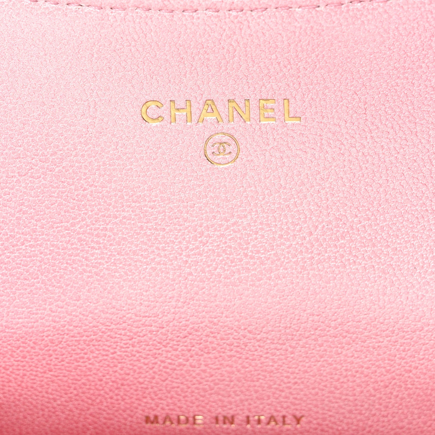 Chanel Cloudy Pearly Goatskin Quilted Flap Card Holder Wallet Pink 6 of 9