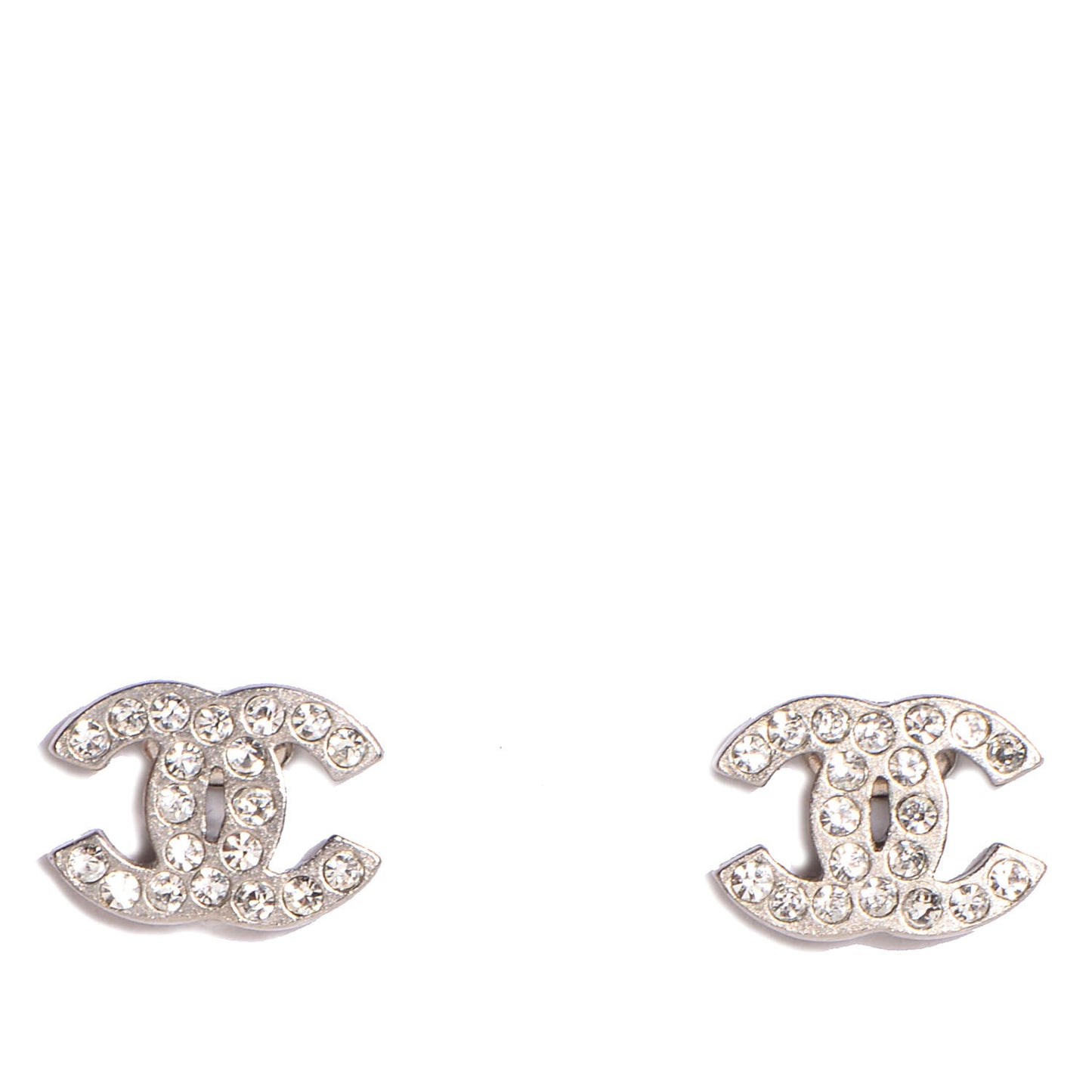 Crystal Timeless CC Earrings Silver