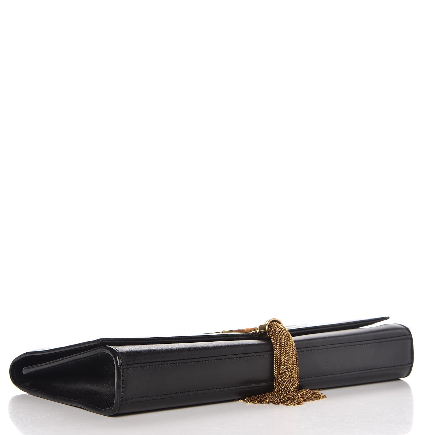 Saint Laurent Calfskin Classic Monogram Tassel Clutch Black 4 of 10