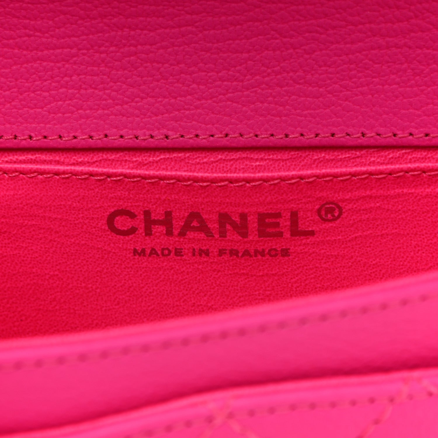 Chanel Goatskin Quilted 2.55 Reissue Flap Belt Bag Fluorescent Pink 6 of 10