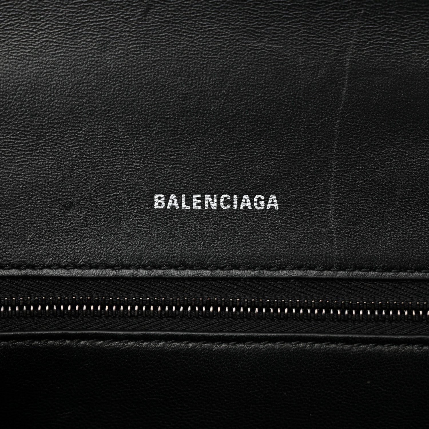 Balenciaga Shiny Calfskin Monochrome Crocodile Embossed Small Hourglass Top Handle Bag Black 6 of 13