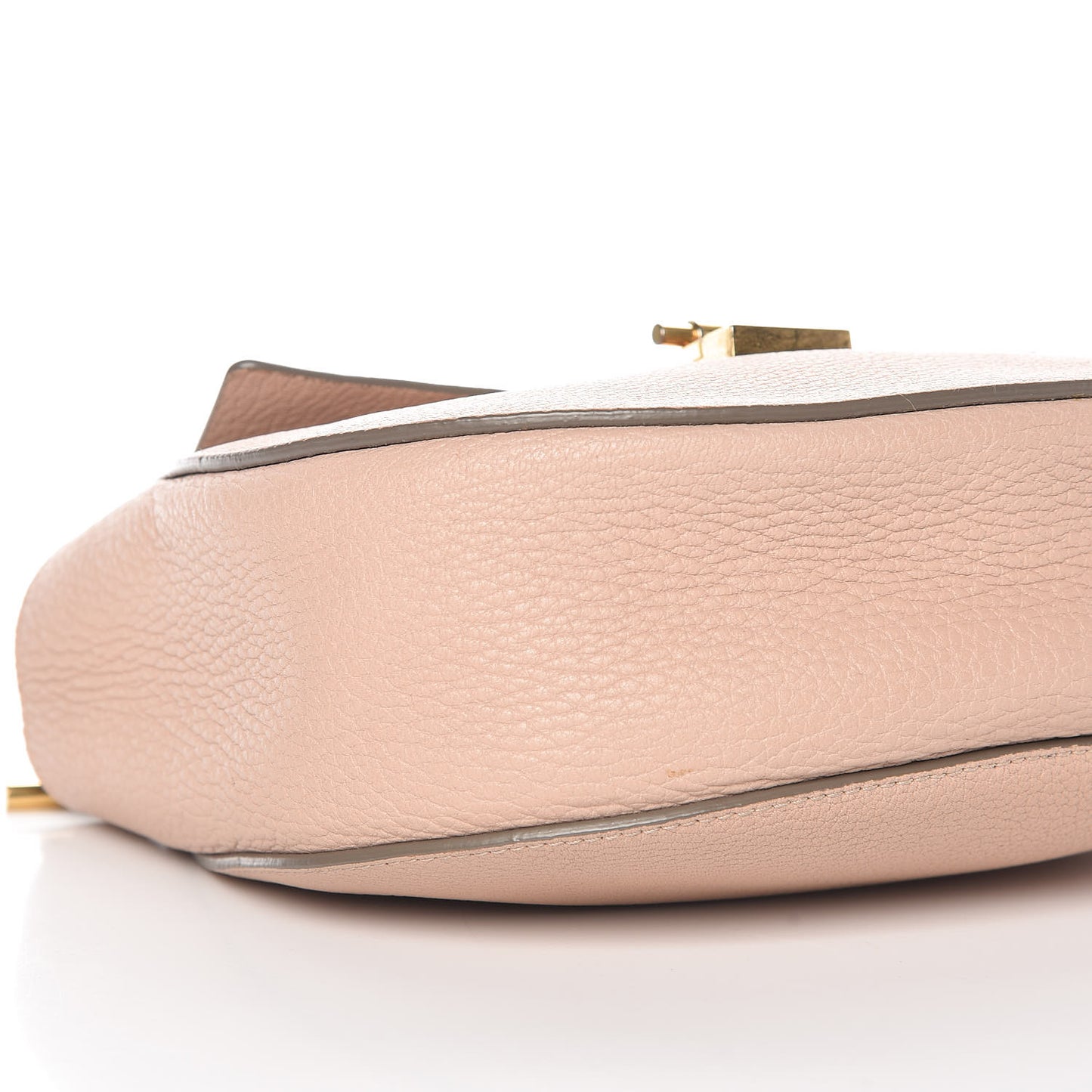 Grained Goatskin Drew Shoulder Bag Biscotti Beige