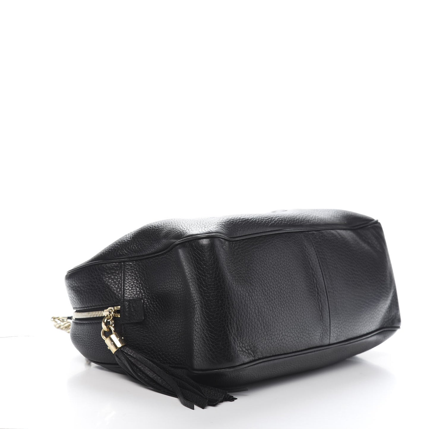 Pebbled Calfskin Medium Soho Bowler Black