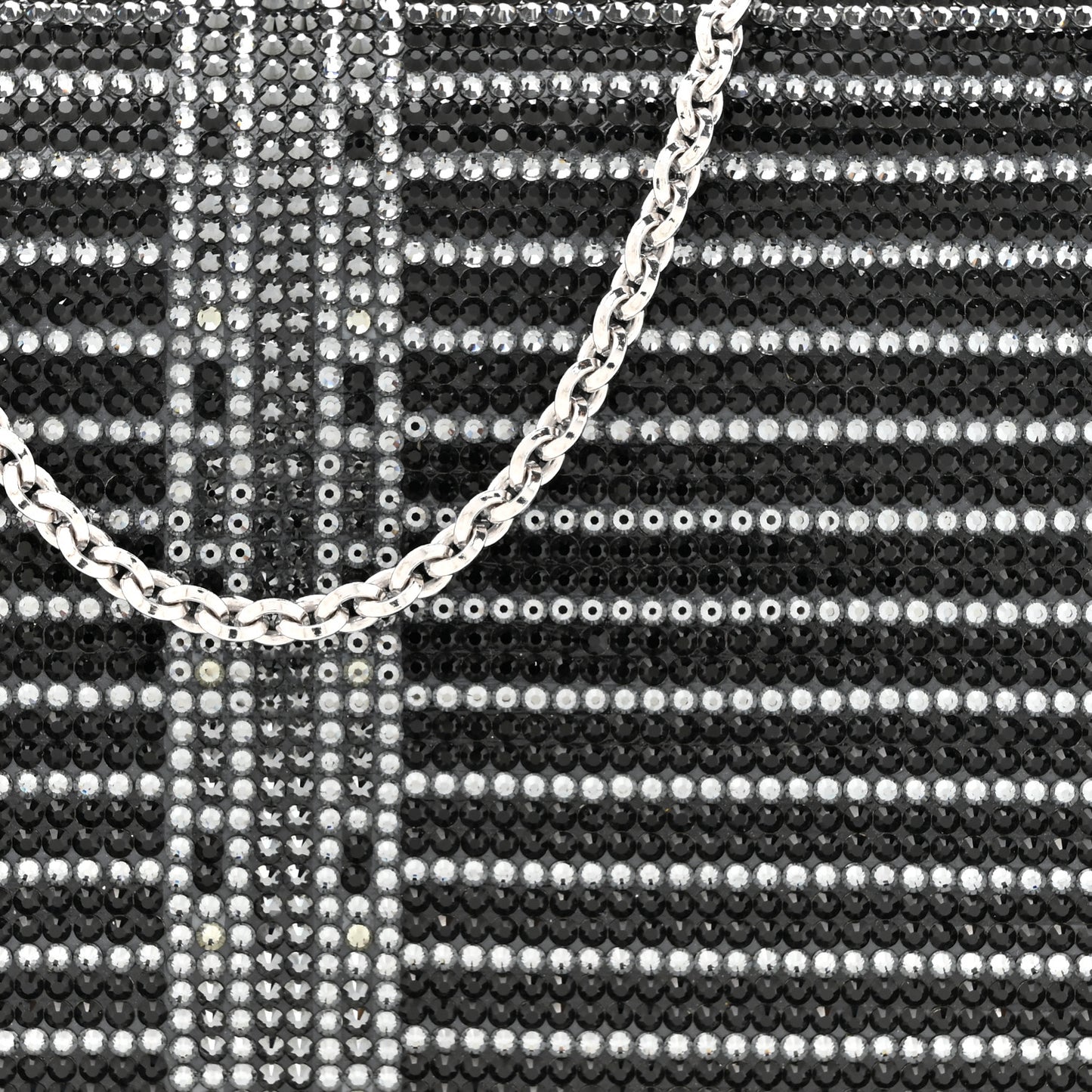 Swarovski Crystal Minaudiere Clutch Black