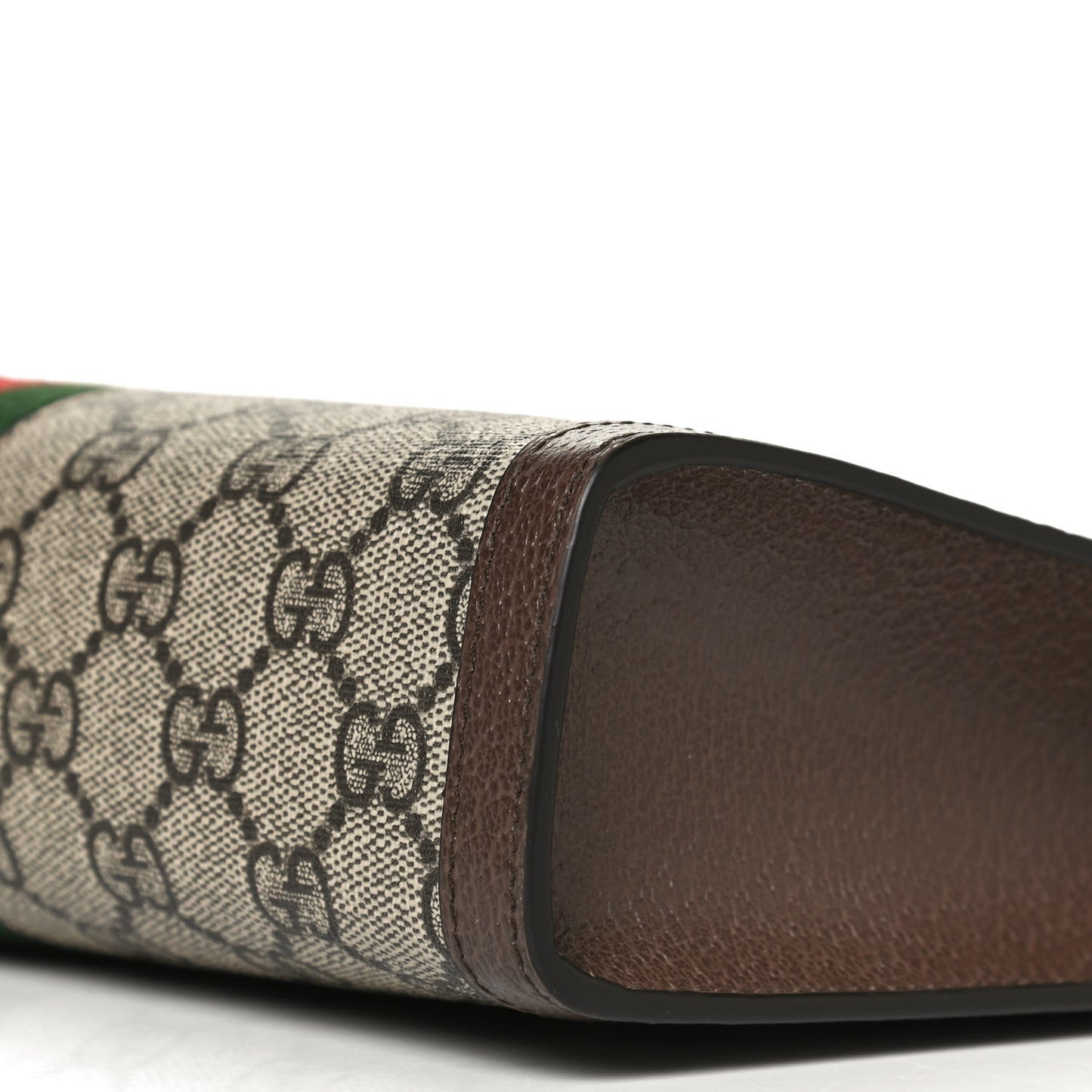 GG Supreme Monogram Web Ophidia Pouch Brown