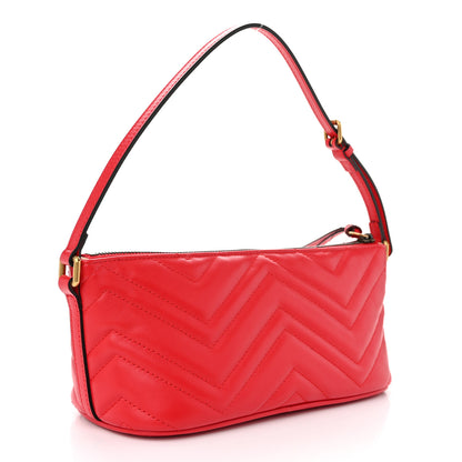 Gucci Calfskin Matelasse Chevron GG Marmont Sling Shoulder Bag Rosso 3 of 10