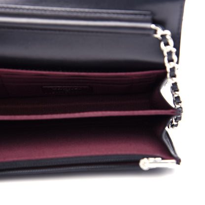 Chanel Lambskin Quilted Mini Wallet On Chain WOC Black 5 of 12