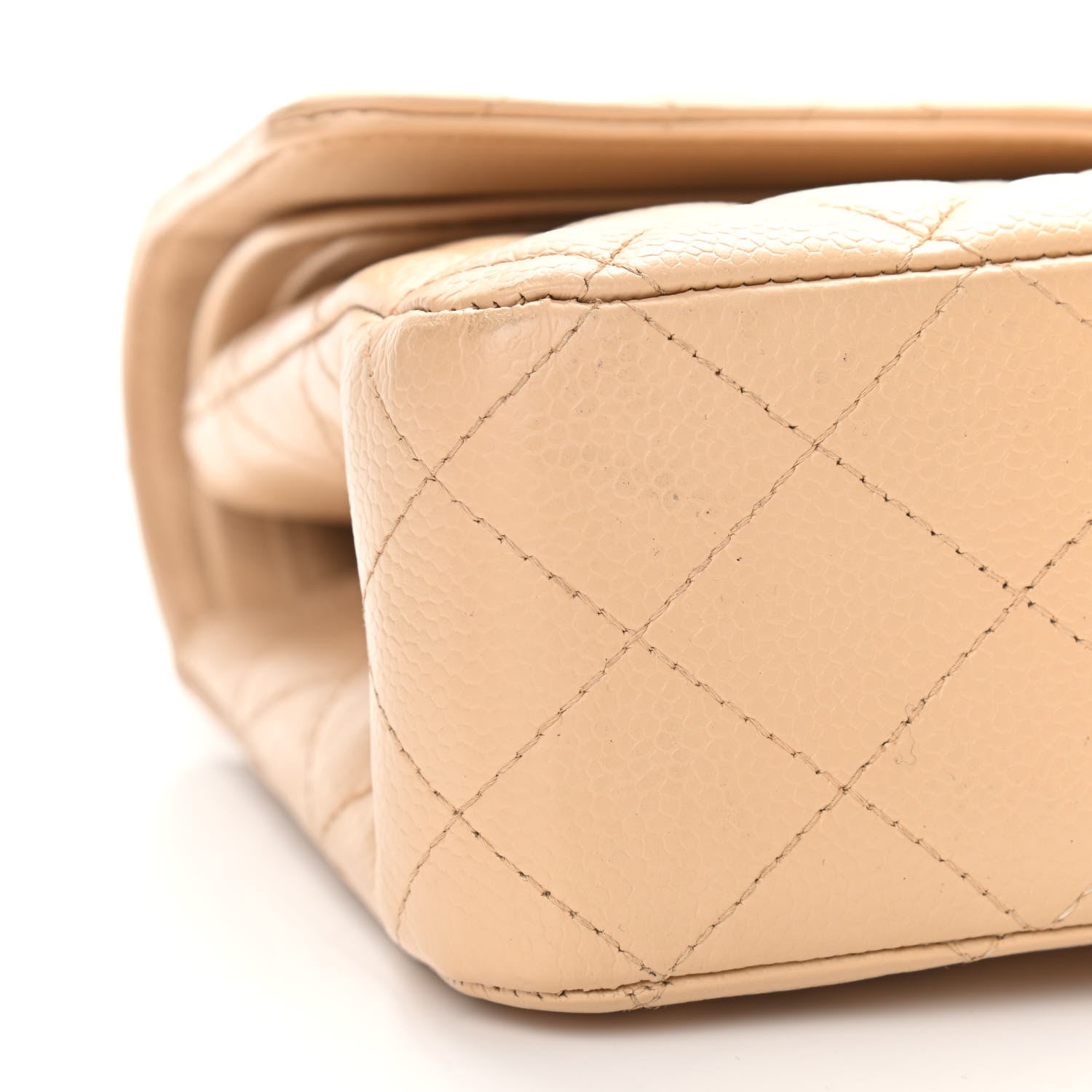 Chanel Caviar Quilted Medium Double Flap Beige Clair 9 of 10