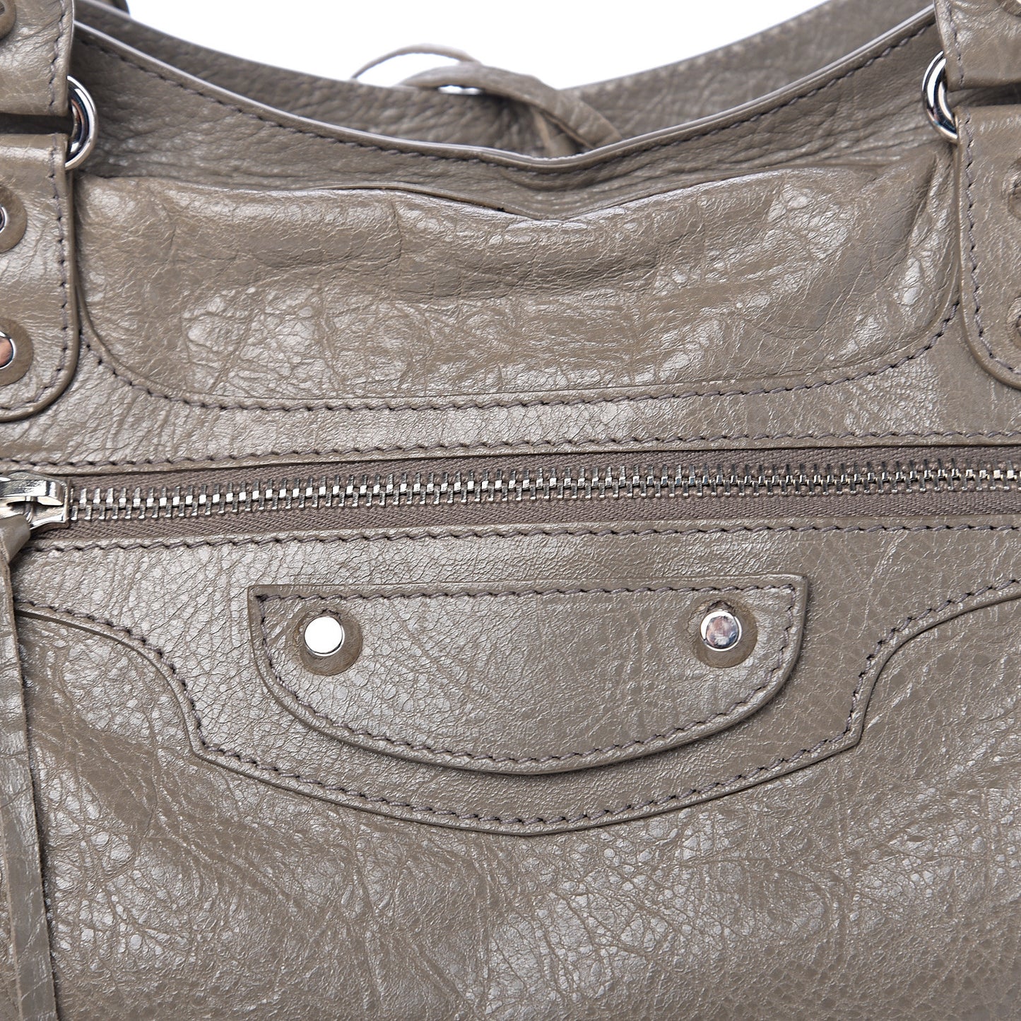 Agneau Classic Silver Hardware City Beige Liege