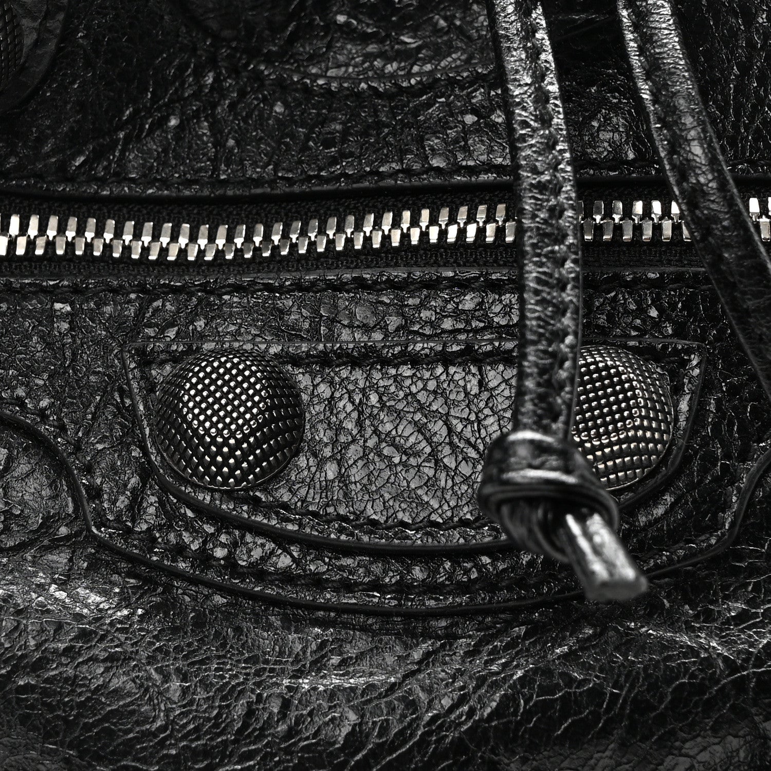 Balenciaga Agneau Arena Small Le Cagole Bucket Bag Black 8 of 10