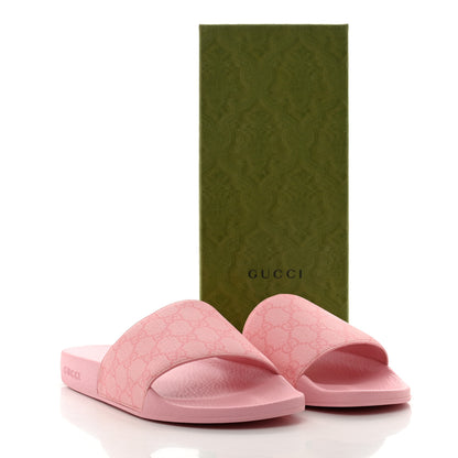 Gucci GG Supreme Monogram Slide Sandals 41 Cotton Candy Dark Cotton Candy 8 of 8