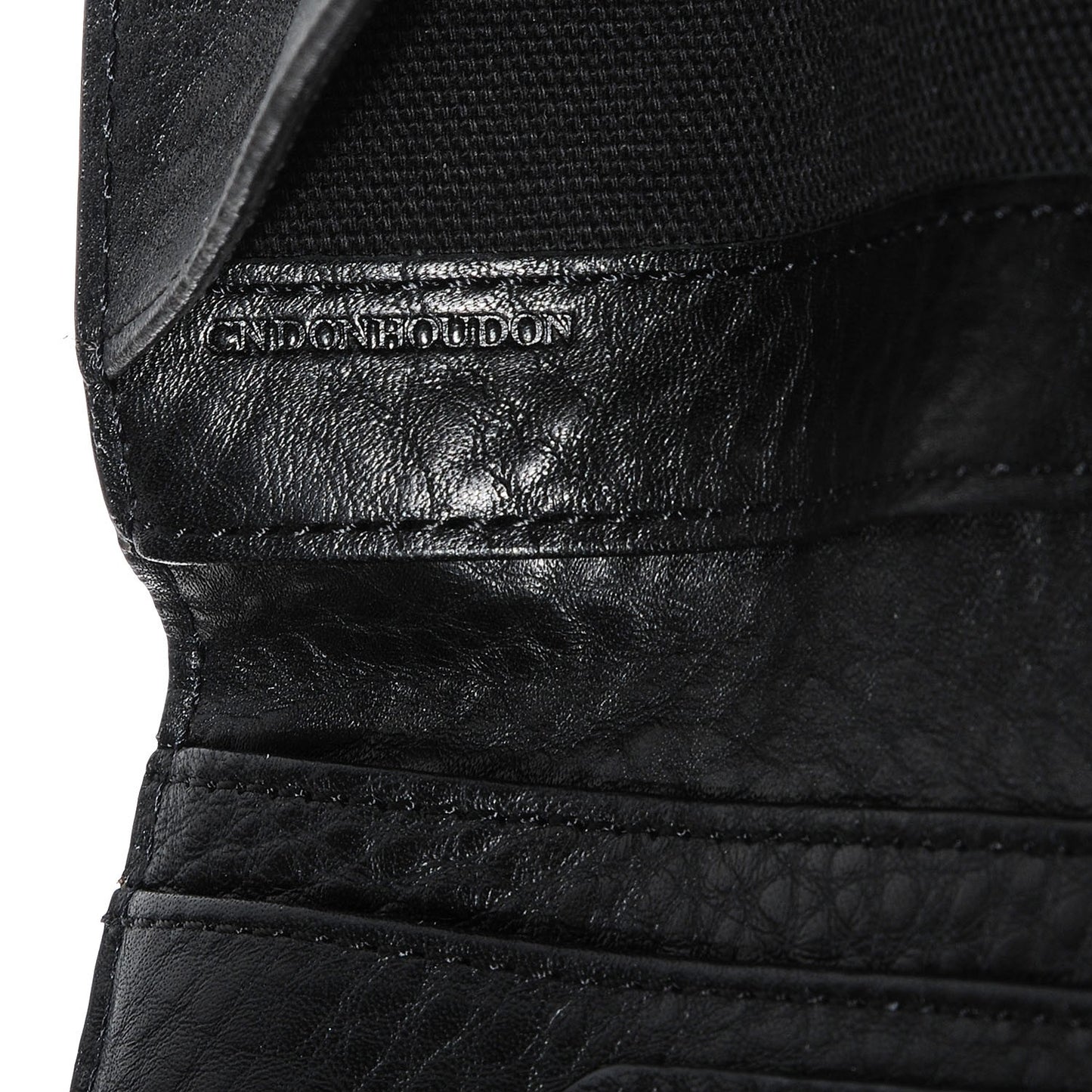 Leather Grommet Wallet Black