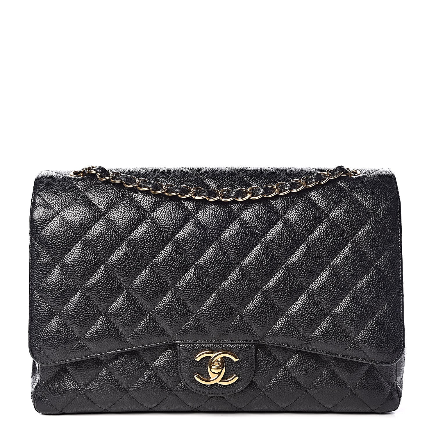 Chanel Caviar Quilted Maxi Double Flap Black 1 of 19