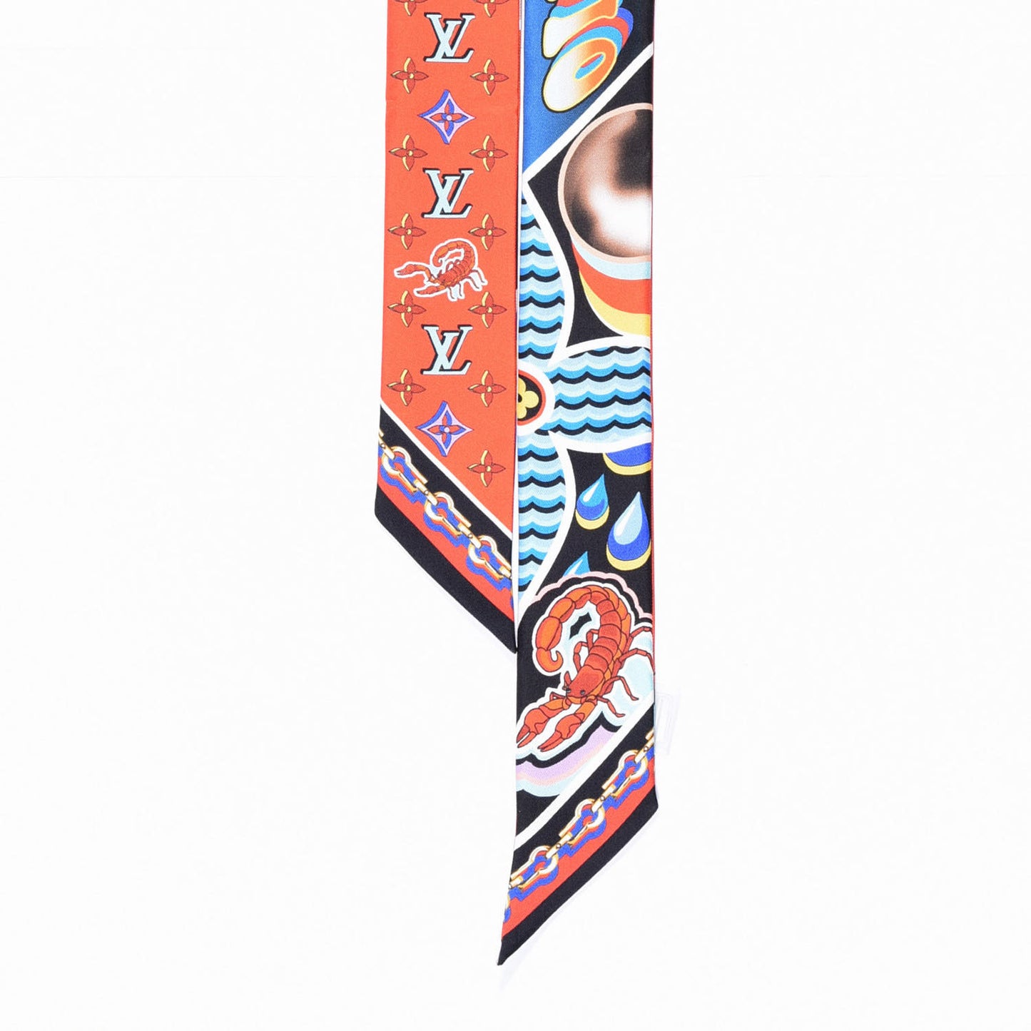 Silk Monogram Astro Scorpio Bandeau Red