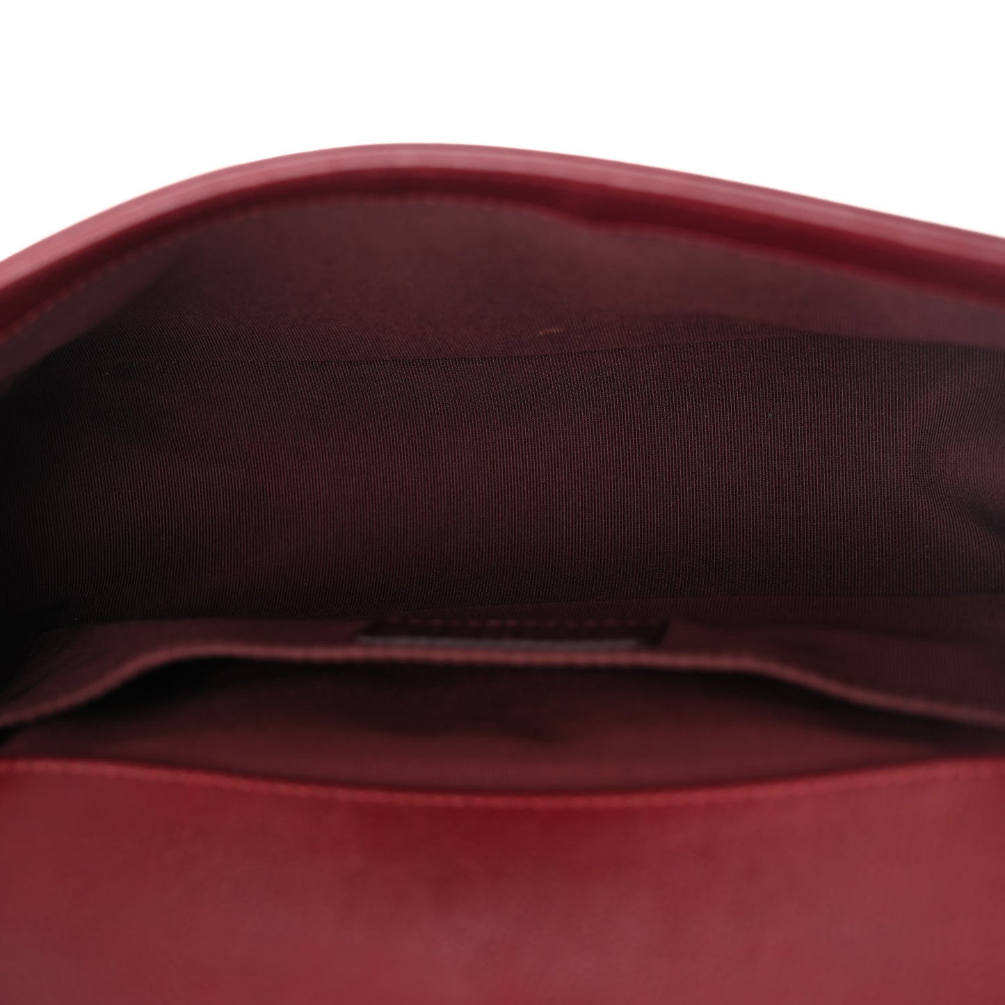 Calfskin Double Stitch Medium Boy Flap Burgundy