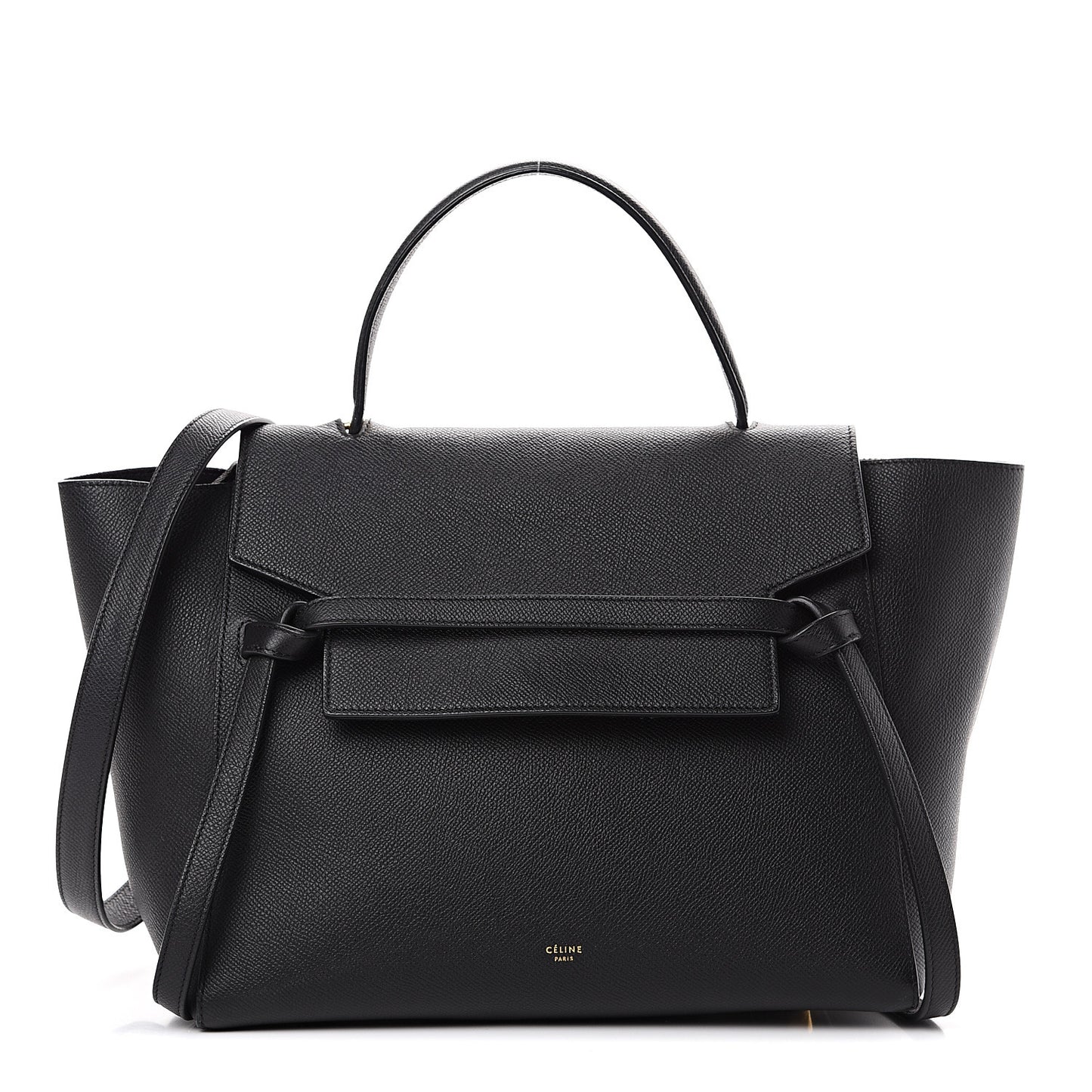 Grained Calfskin Mini Belt Bag Black