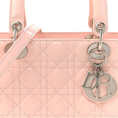 Christian Dior Patent Cannage Medium Lady Dior Rose Clair 8 of 12