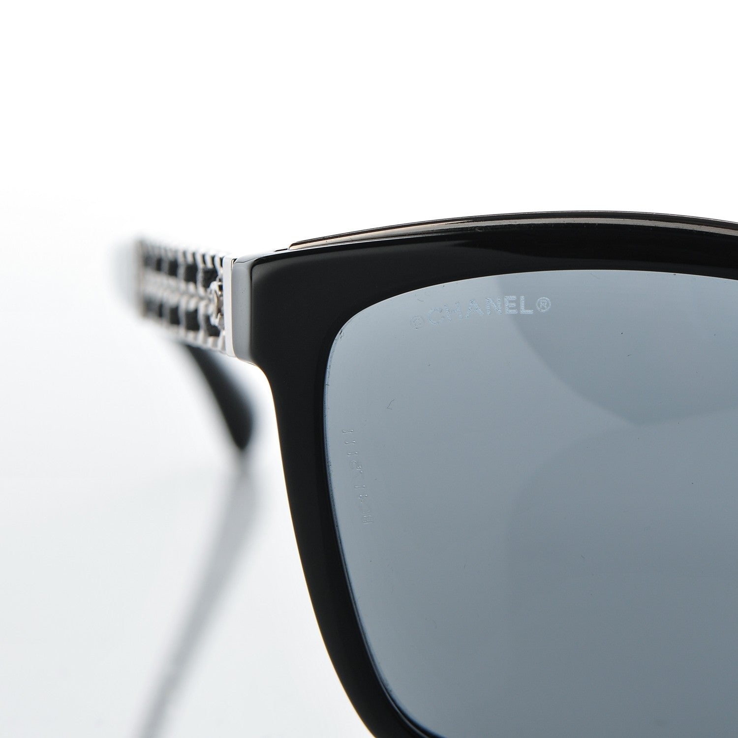 Chanel Calfskin Square Chain Sunglasses 5360-Q-A Black 7 of 8