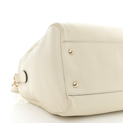 Gucci Calfskin Bamboo Medium Shopper Boston Mystic White 10 of 15