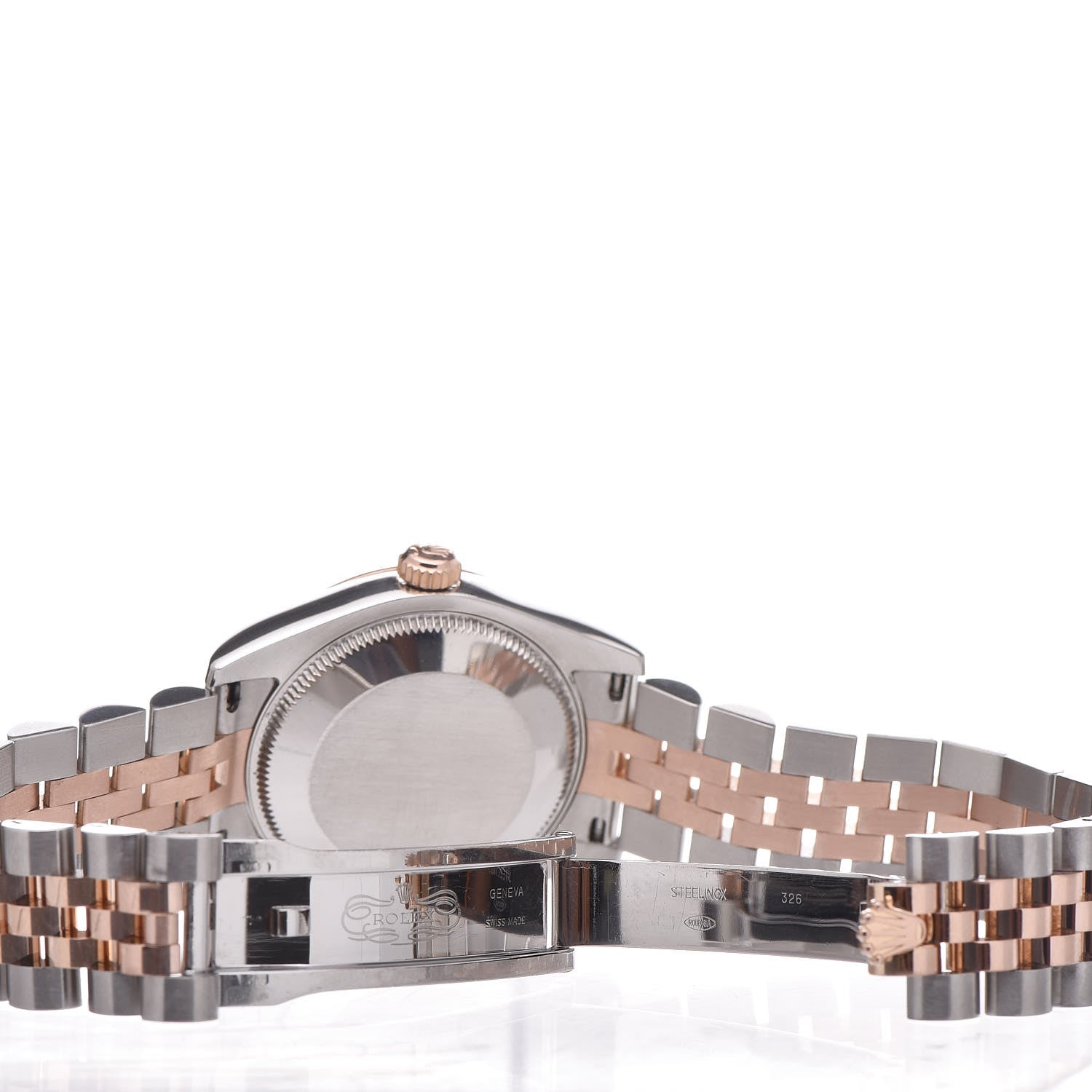 Rolex Stainless Steel 18K Everose Gold Diamond 31mm Oyster Perpetual Datejust Watch Silver 178271 6 of 7
