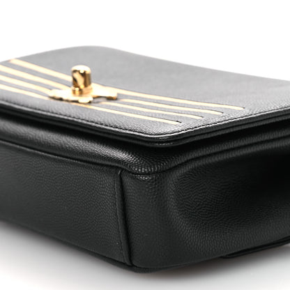 Chanel Grained Calfskin Embroidered Captain Gold Belt Bag Black 10 of 13