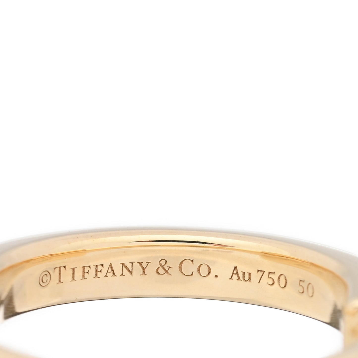 18K Yellow Gold Lock Ring 50 5.5