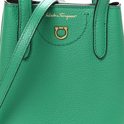 Salvatore Ferragamo Tumbled Calfskin Gancini Mini Bag Smeraldo 7 of 10