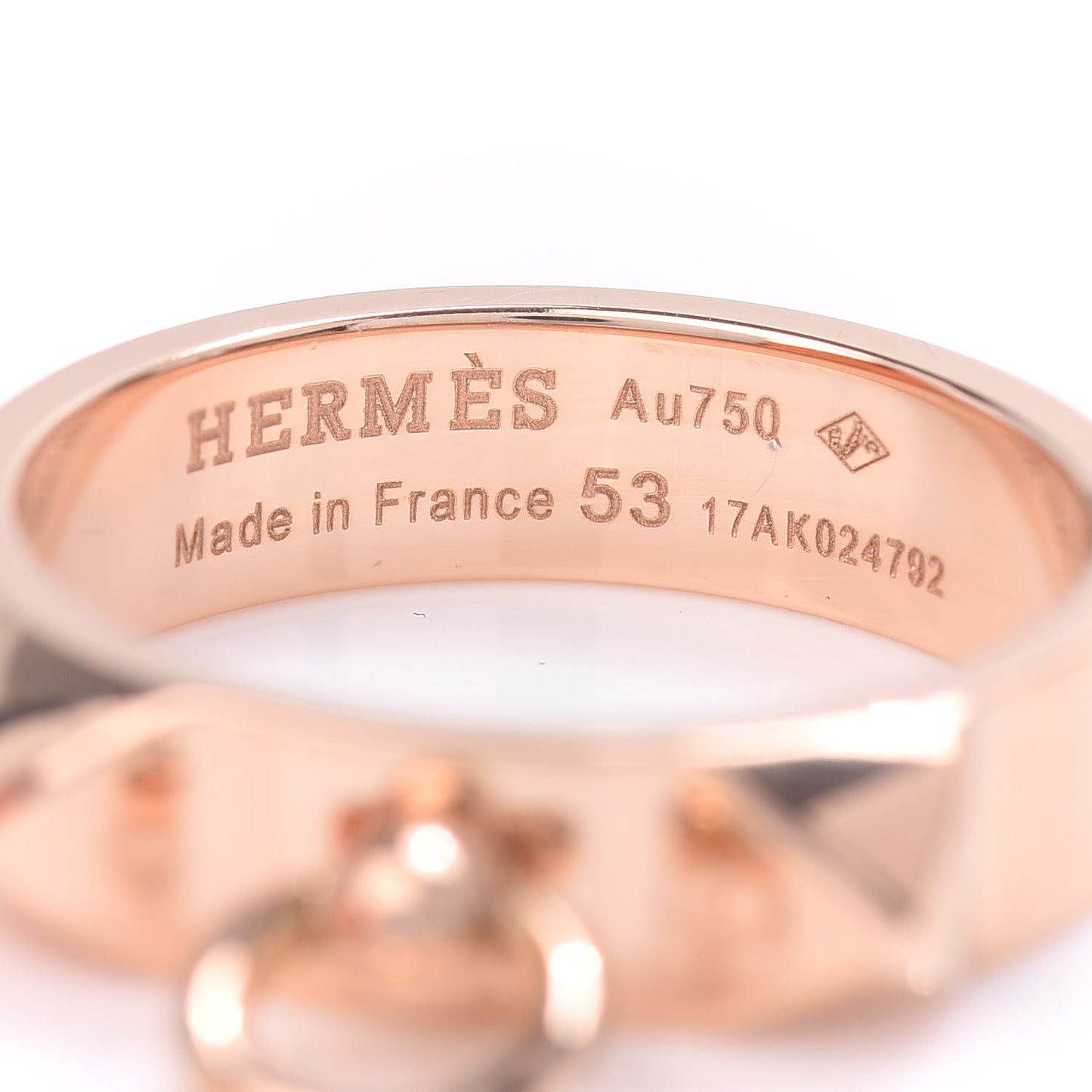 18K Rose Gold PM Collier De Chien Ring 53 6.25