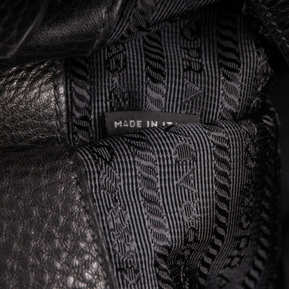 Prada Vitello Daino Tote Nero Black 7 of 9
