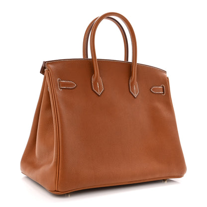 Hermes Natural Barenia Faubourg Birkin 35 Fauve 3 of 14