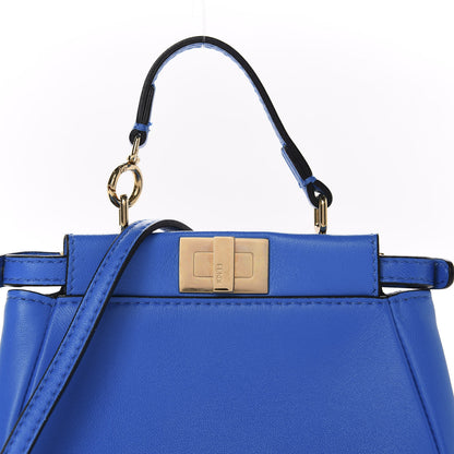 Fendi Shiny Nappa Micro Peekaboo Iconic Satchel Blue Royal 11 of 11