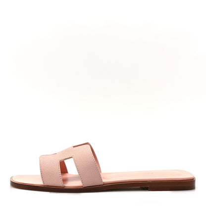 Hermes Epsom Oran Sandals 39.5 Rose Pale 1 of 9