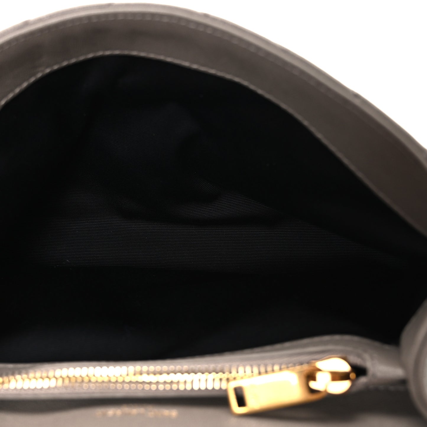 Sheepskin Matelasse Chevron Monogram Medium College Bag Greyish Brown