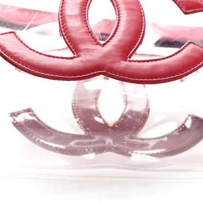 Chanel Vinyl CC Logo Cosmetic Pouch Red 11 of 13