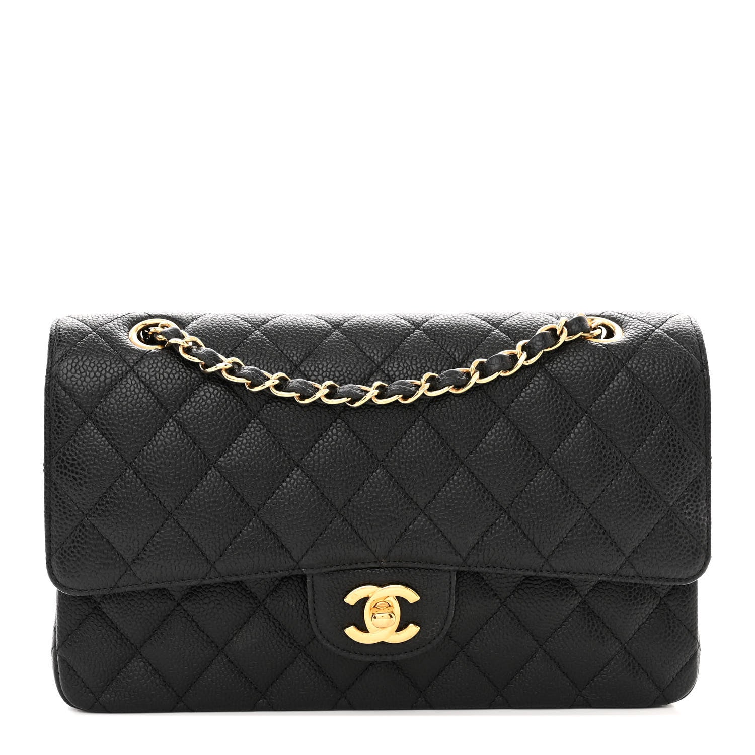 Chanel Caviar Quilted Medium Double Flap Black 1 of 13