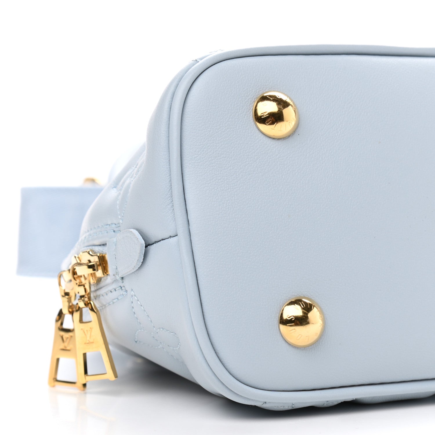 Louis Vuitton Calfskin Bubblegram Alma BB Ice Blue 8 of 10