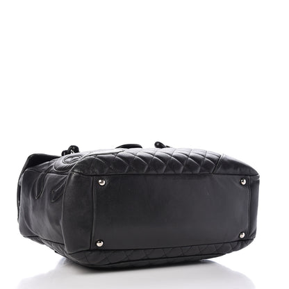 Chanel Calfskin Quilted Large Cambon Flap Black 4 of 19