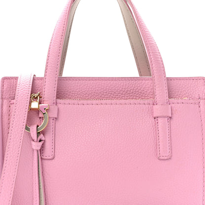 Salvatore Ferragamo Grained Calfskin Double Handle Small Amy Tote Pink 8 of 15