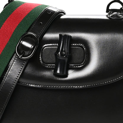 Gucci Boarded Dyana Lux Calfskin Web Monochrome Medium Bamboo 1947 Top Handle Bag Black 8 of 12