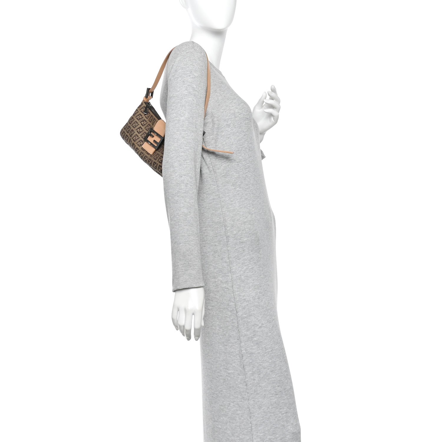Fendi Zucchino Baguette  Beige 2 of 11