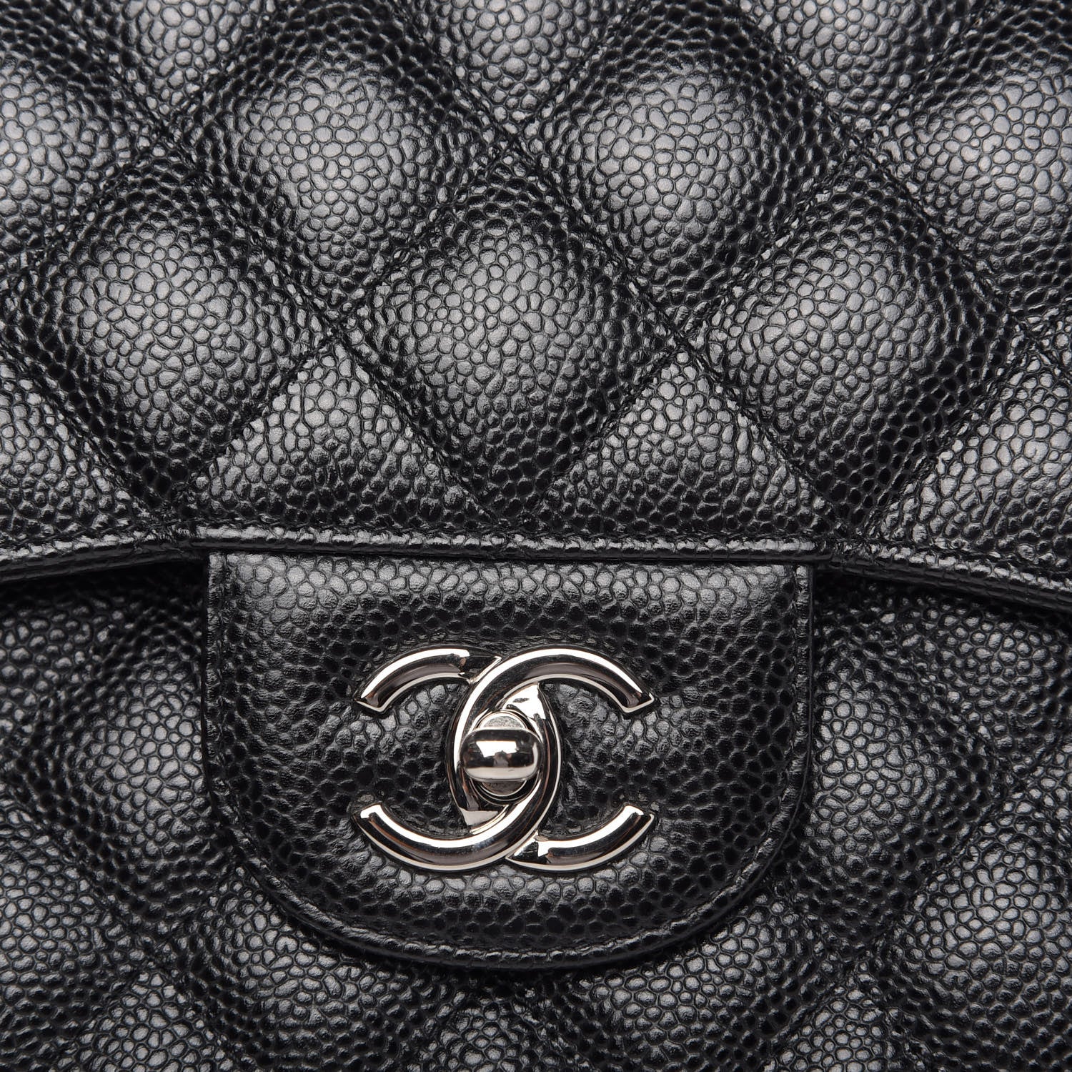 Chanel Caviar Quilted Jumbo Double Flap Black 11 of 12