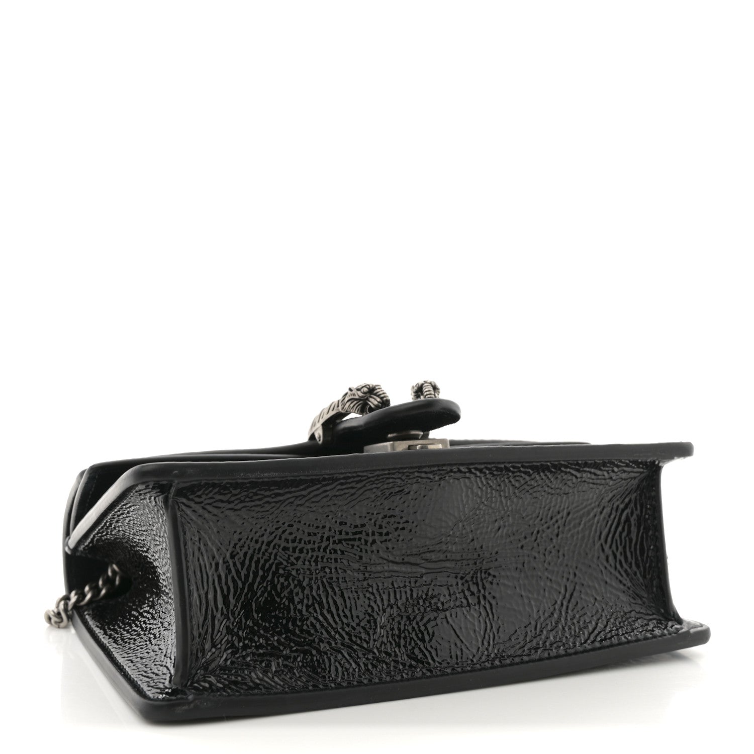 Gucci Crinkled Patent Mini Dionysus Shoulder Bag Black 4 of 10