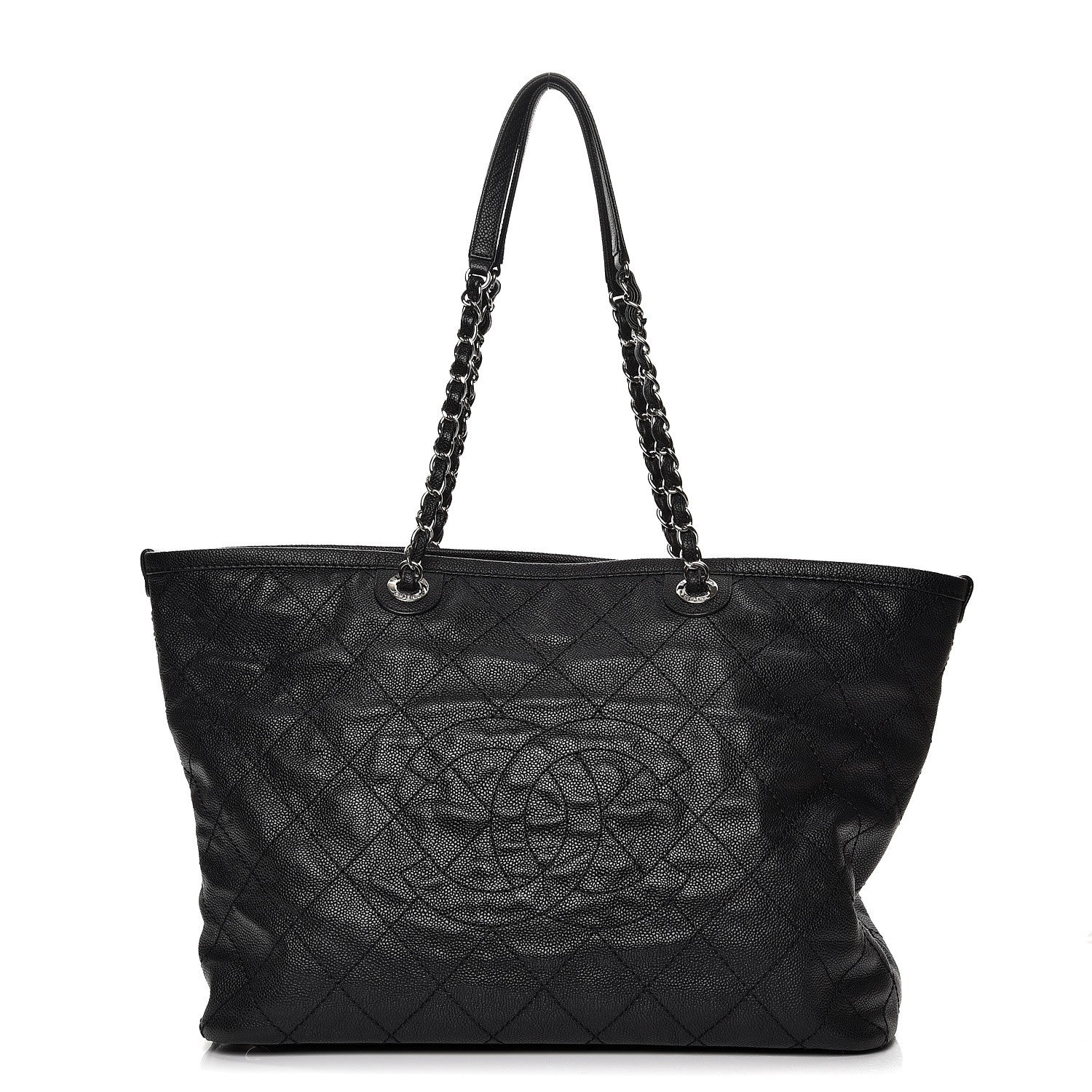 Chanel Grained Calfskin Quilted Large Daily Shopping Tote Black 1 of 14