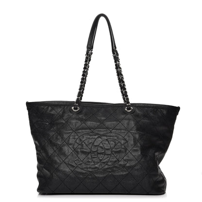 Chanel Grained Calfskin Quilted Large Daily Shopping Tote Black 1 of 14