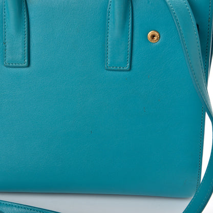 Saint Laurent Calfskin Nano Sac De Jour Turquoise 10 of 16