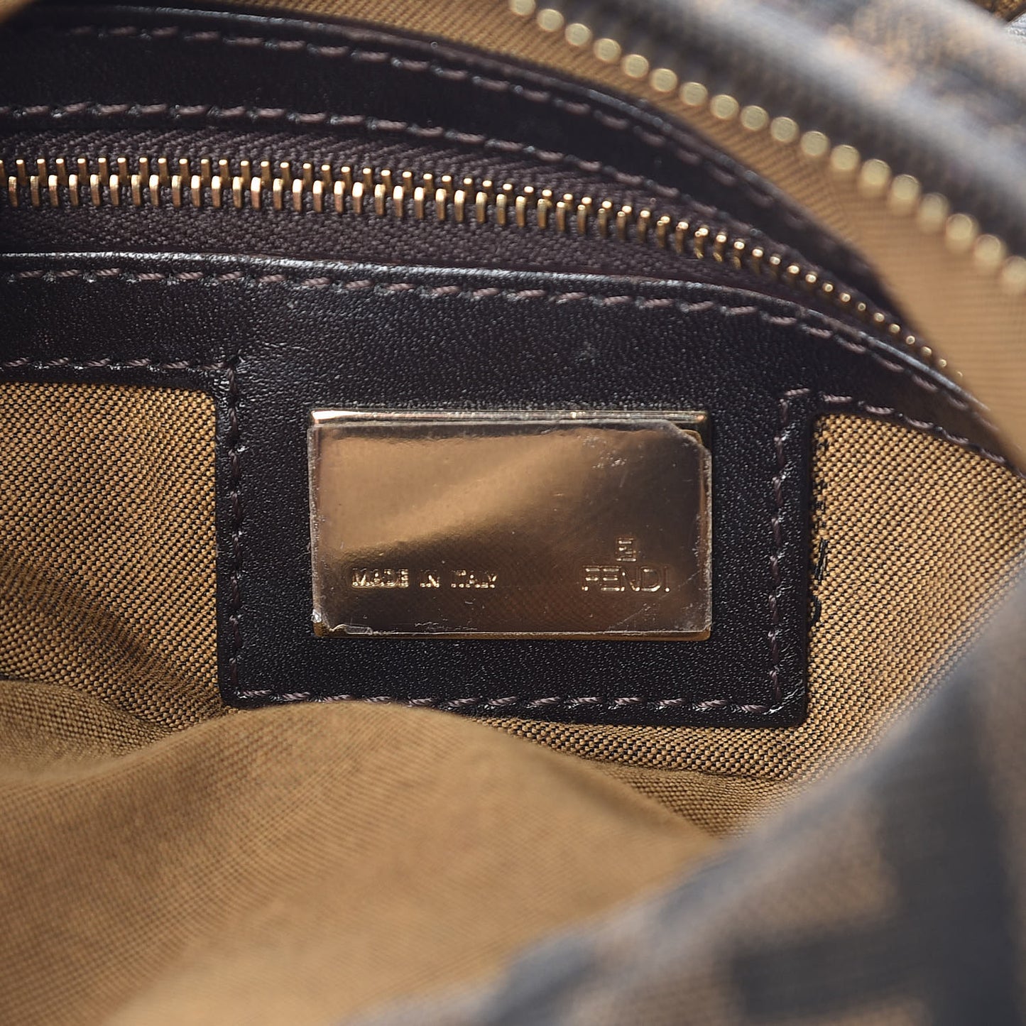 Zucca Small Chef Chain Hobo Tobacco