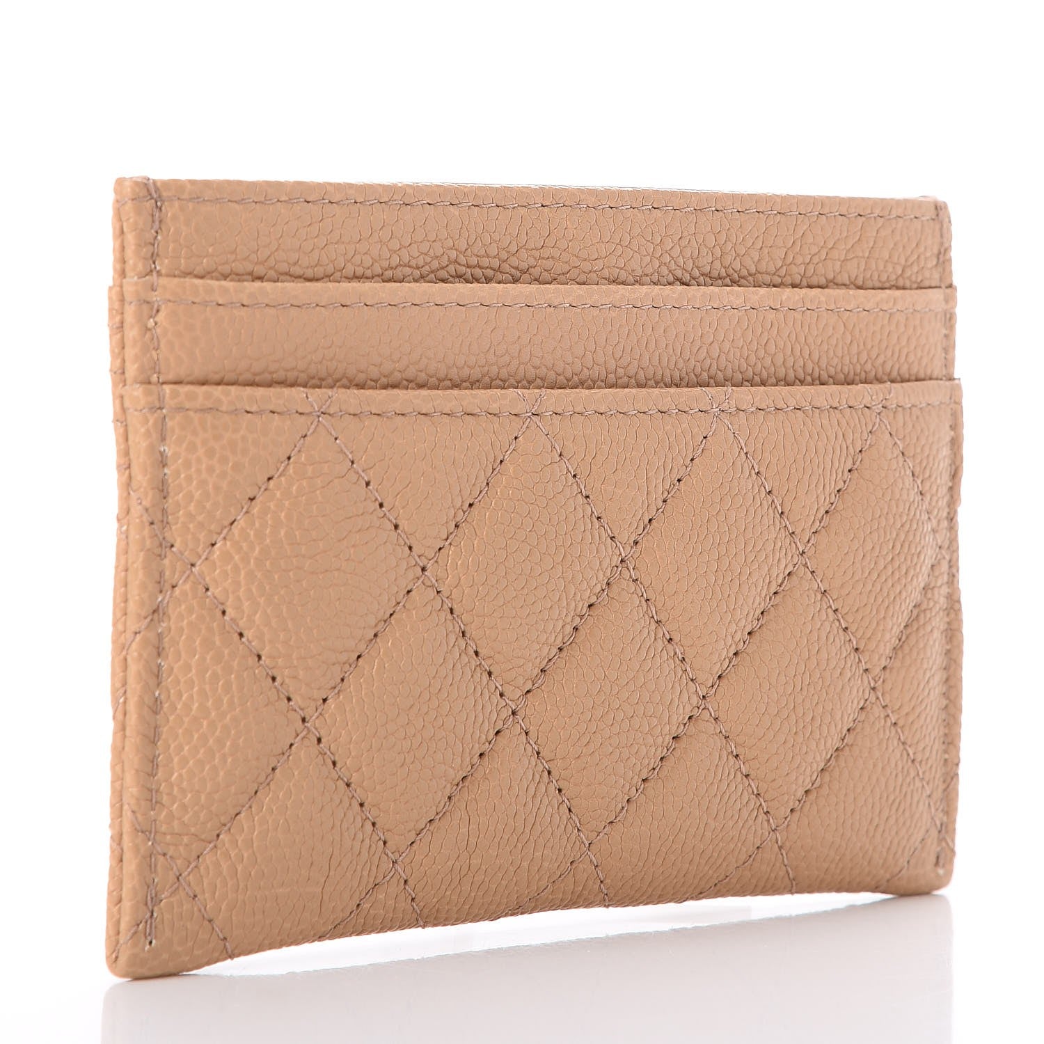 Chanel Caviar Quilted Boy Card Holder Beige 3 of 8