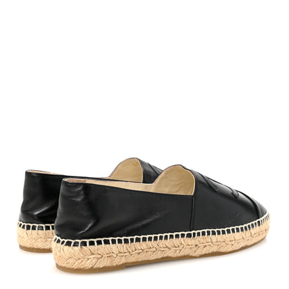 Chanel Lambskin CC Espadrilles 41 Black 9 of 18