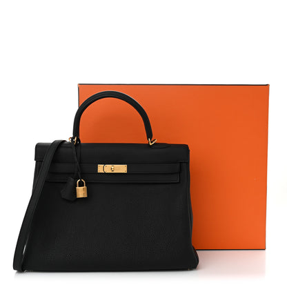 Hermes Togo Kelly Retourne 35 Black 12 of 12