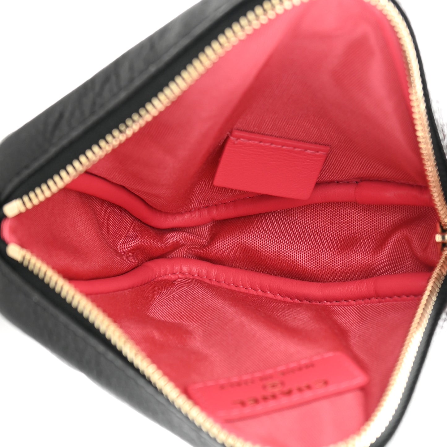 Caviar Quilted Coin Purse Belt Bag Black